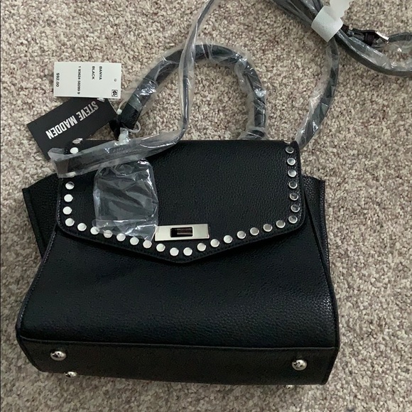 steve madden black satchel